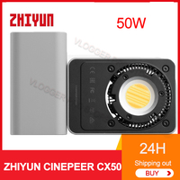 ZHIYUN CINEPEER CX50 COB LED Video Light 50W 2700-6500K Portable Pocket Fill Light for Outdoor Video Vlog Shooting cx50rgb