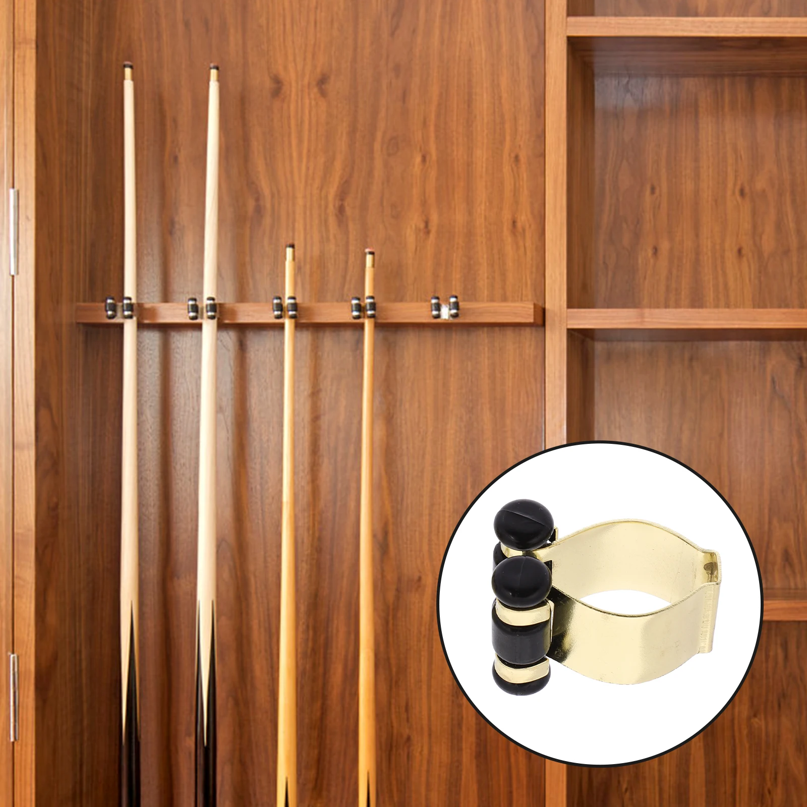 

2 Pcs Metal Rod Clip Fishing Holders Clamp for Wall Storage Clamps Medium Pole Racks Poles Stand