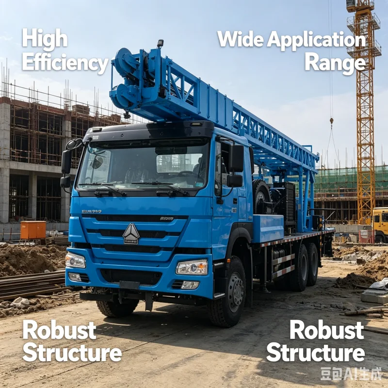 Industrial Truck Mounted Rotary Table Water Well Drilling Rig Optimized For Fast Agriculture Borehole Drilling Machinery