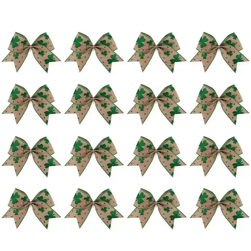 

16PCS Christmas Bow Tie Kit for Wall and Desktop Use Cloth Material Decorations to Boost Seasonal Festive Atmosphere