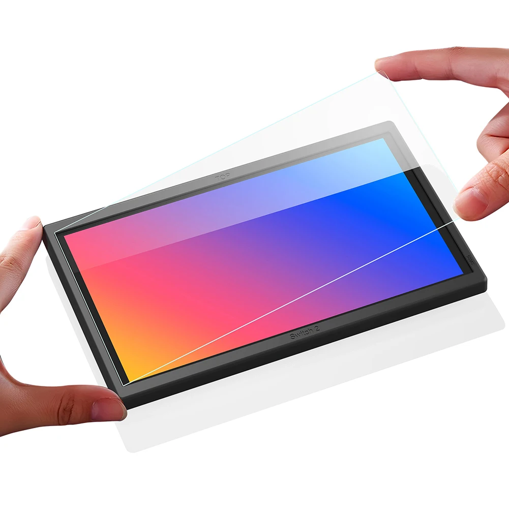 

Tempered Film for Nintendo for Switch 2 Anti-Scratch Game Screen Protective Film Bubble Free 9H Hardness Anti-Glare for Switch 2