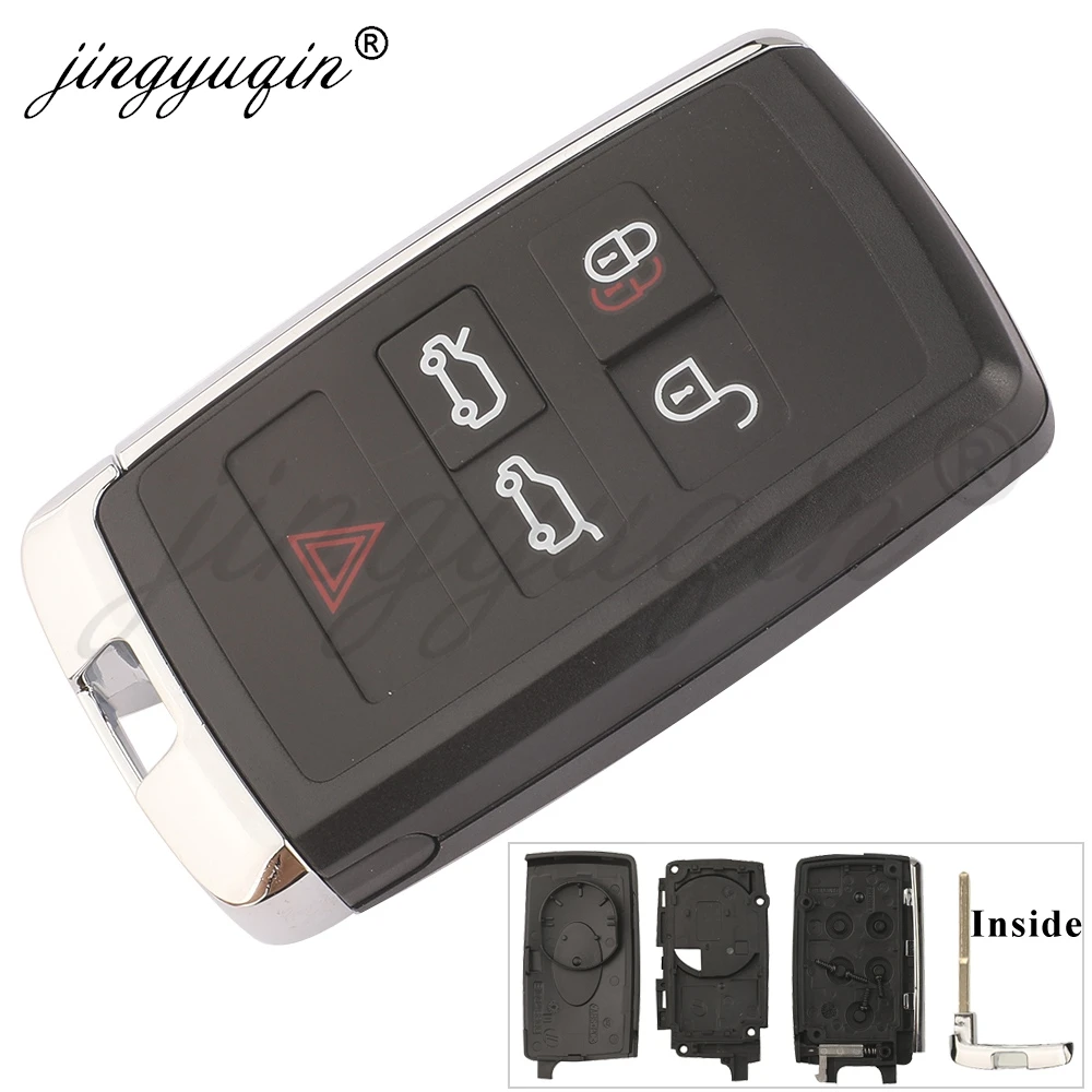 jingyuqin Car Key Shell Case Cover For 2017+ Land Rover Discovery Ranger Rover SPORT EVOQUE Jaguar XF XJ EX F-Pace F-Type 2018+
