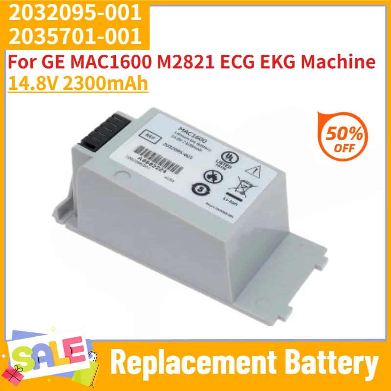 2032095-001 2035701-001 High Quality Medical Battery 14.8V 2300mAh for GE MAC1600 M2821 ECG EKG Machine Replacement Battery