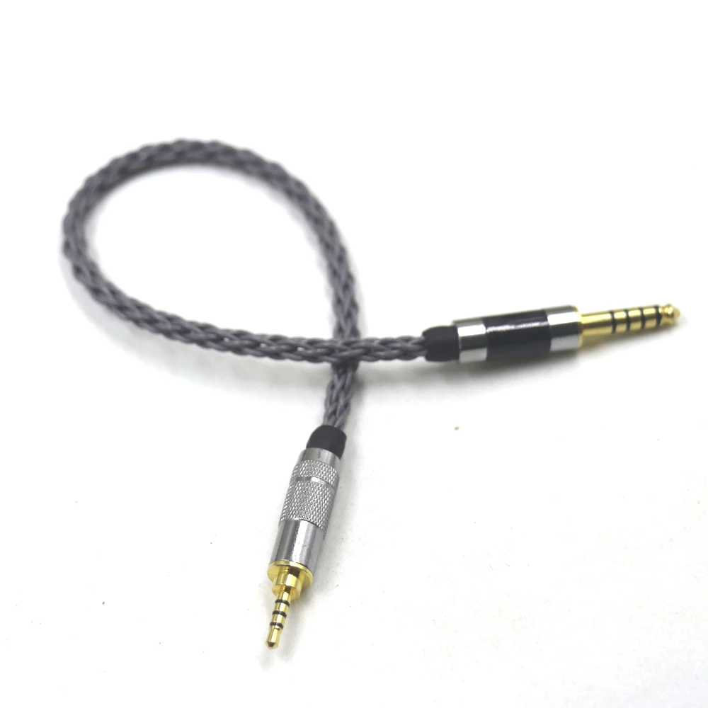 Grey Audio Cable 4.4 Male To 2.5 Male Balanced Silver-Plating Cord 4.4mm To 2.5mm Adapter For Hifi MP3 Music Player