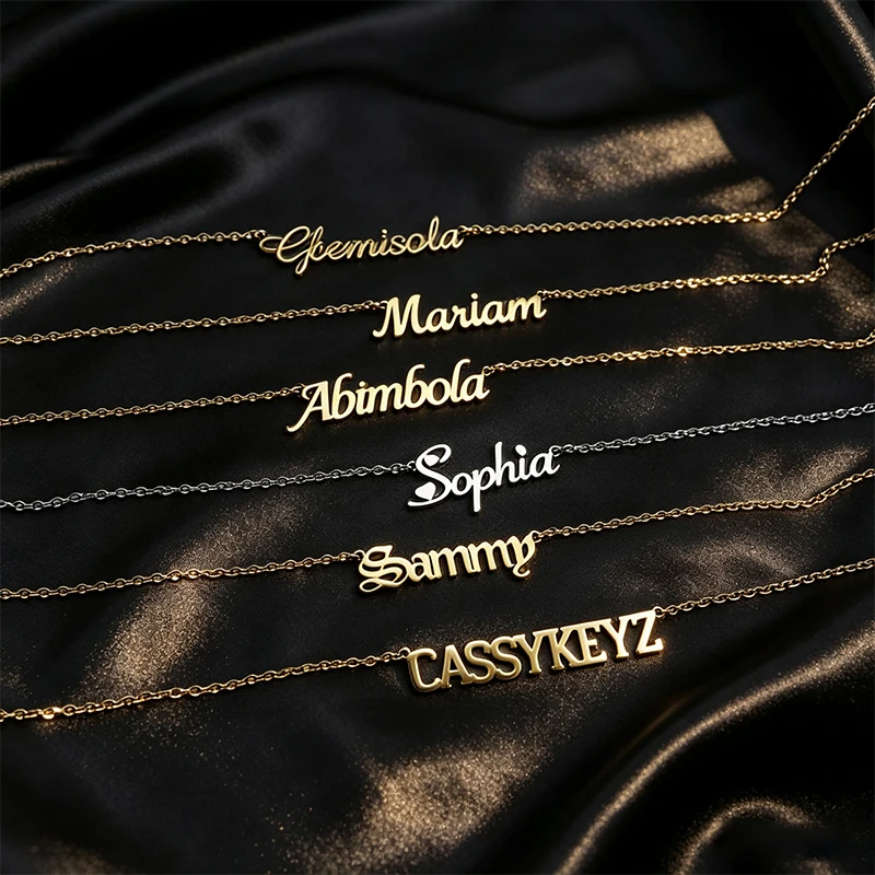 Custom DIY Your Name in all Language for Couples Bracelet Jewelry Personalized Stainless Steel Nameplate Bracelets pulseras Gift