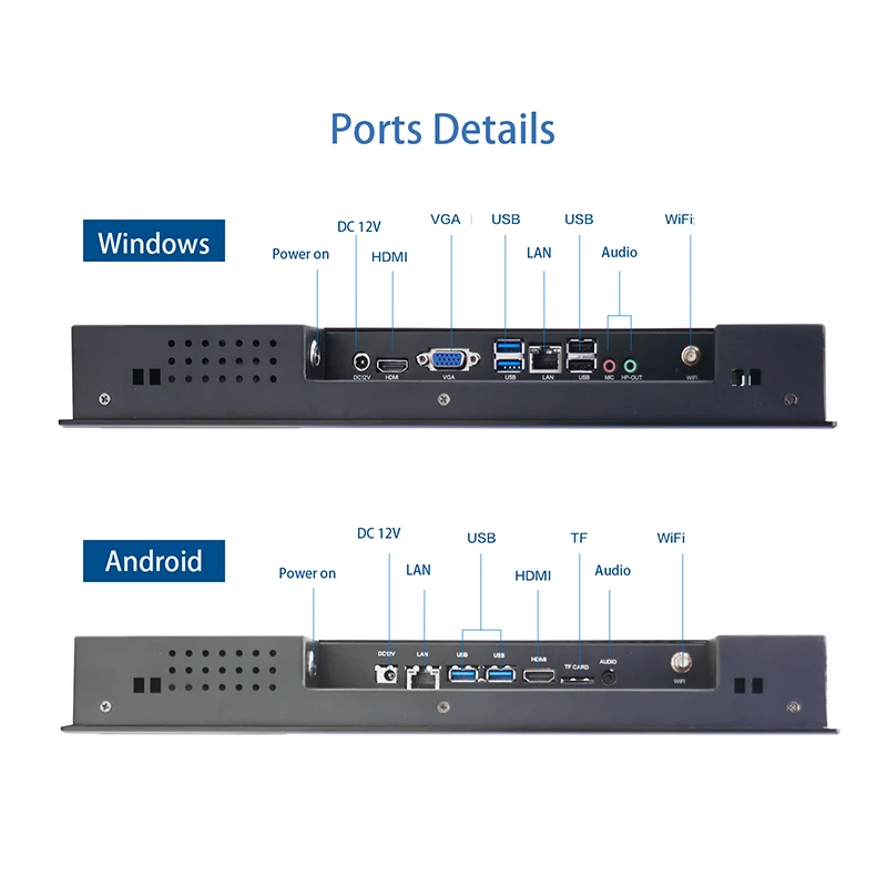 Quiosque de toque de acesso inteligente impressão digital 10.1 15.6 21 polegadas montagem na parede tablet Android com scanner de código de barras para atendimento
