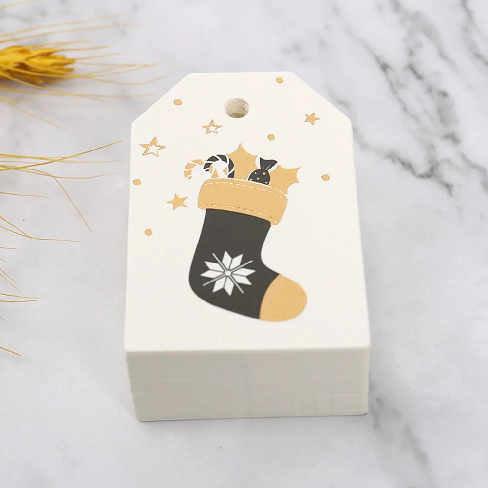 100 قطعة تخزين عيد الميلاد معلقة العلامات ورقة خفيفة الوزن الهدايا الزخرفية العلامات الإبداعية عيد الميلاد حزب الحرف عيد الميلاد شنقا الديكورات