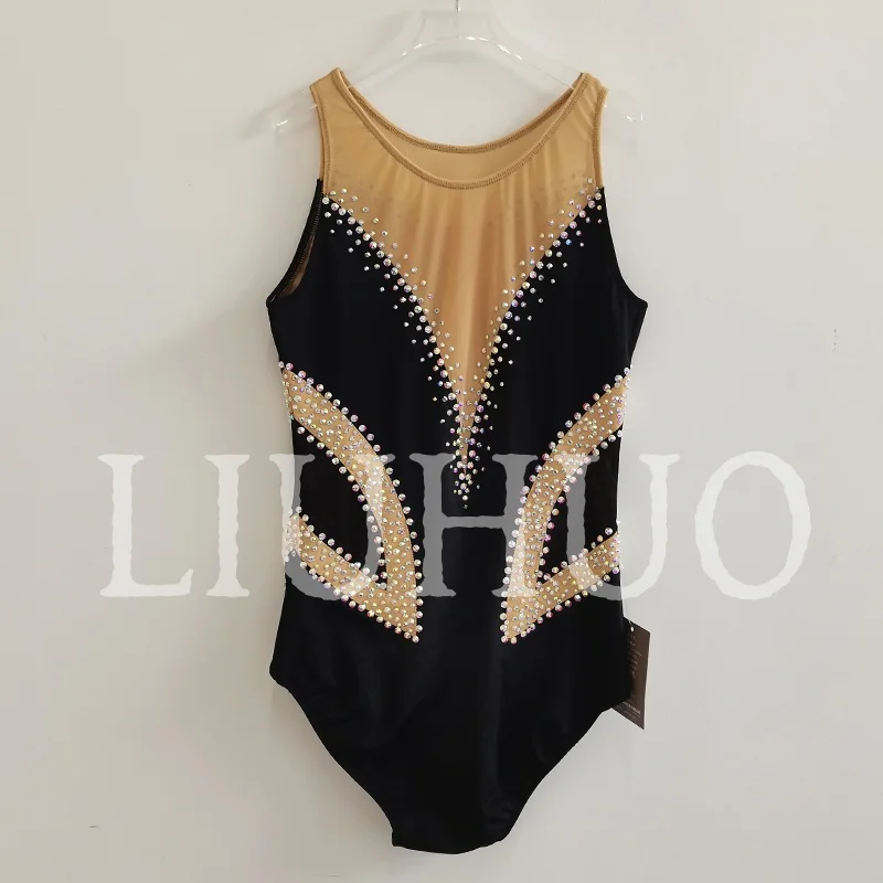 LIUHUO Black Lyrical Dancing Dress for Performance Color Pole Skirt Factory Customize BD8829