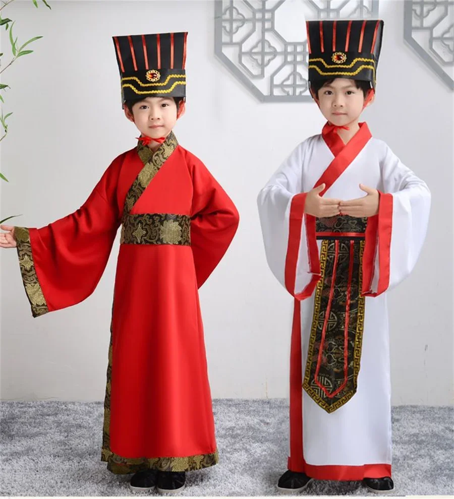 

Детская китайская народная танцевальная традиционная новогодняя одежда Hanfu, древний сценический карнавальный костюм, одежда для косплея
