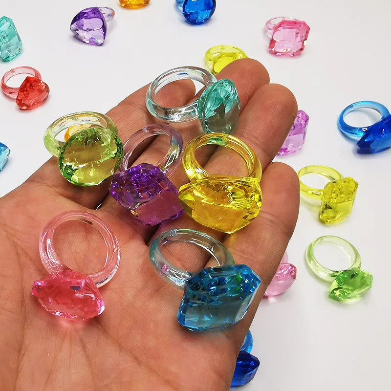 10 Pieces Acrylic Colorful Ring Shape Game Pieces For Board Games Accessories