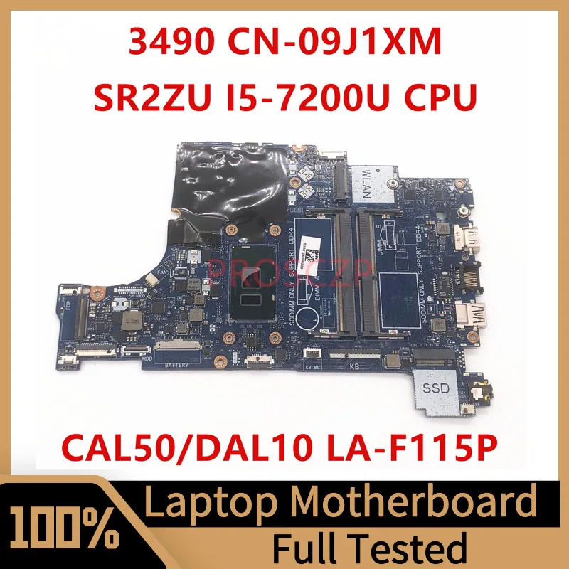 CN-09J1XM 09J1XM 9J1XM Mainboard For E3490 3490 Laptop Motherboard CAL50/DAL10 LA-F115P With SR2ZU I5-7200U CPU 100%Working Well