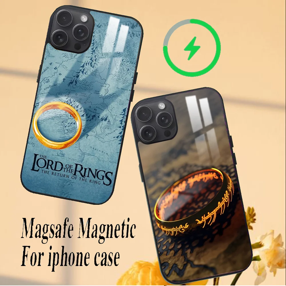 Movie The L-Lord R-Rings Phone Case For iPhone 16 15 14 13 12 11 PRO MAX PLUS Mini Magnetic wireless mirror phone case