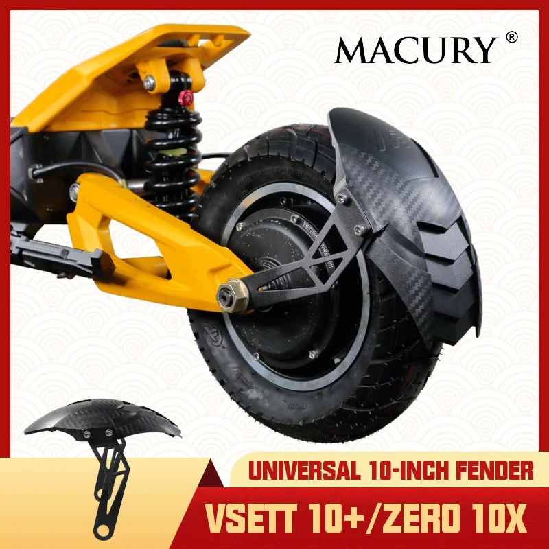 Universal Mudguard for VSETT 10+ MUKUTA 10 ZERO 10X KAABO Mantis 10-Inch Electric Scooter Fender Wheel Cover Tyre Wing Mud Guard