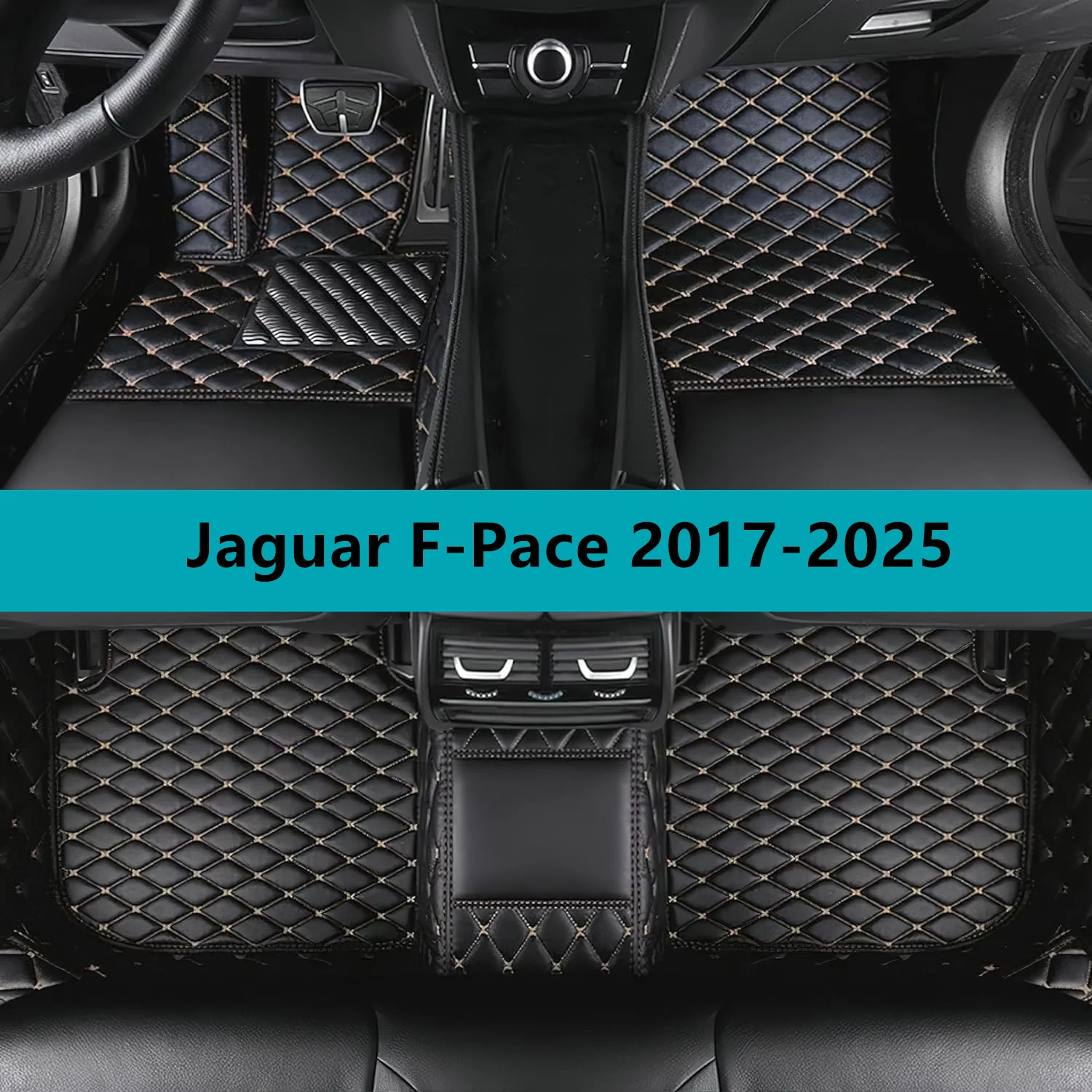 

Полный комплект автомобильных ковриков для Jaguar F-Pace 2017-2025, кожаные коврики для автомобилей, коврики, ковры