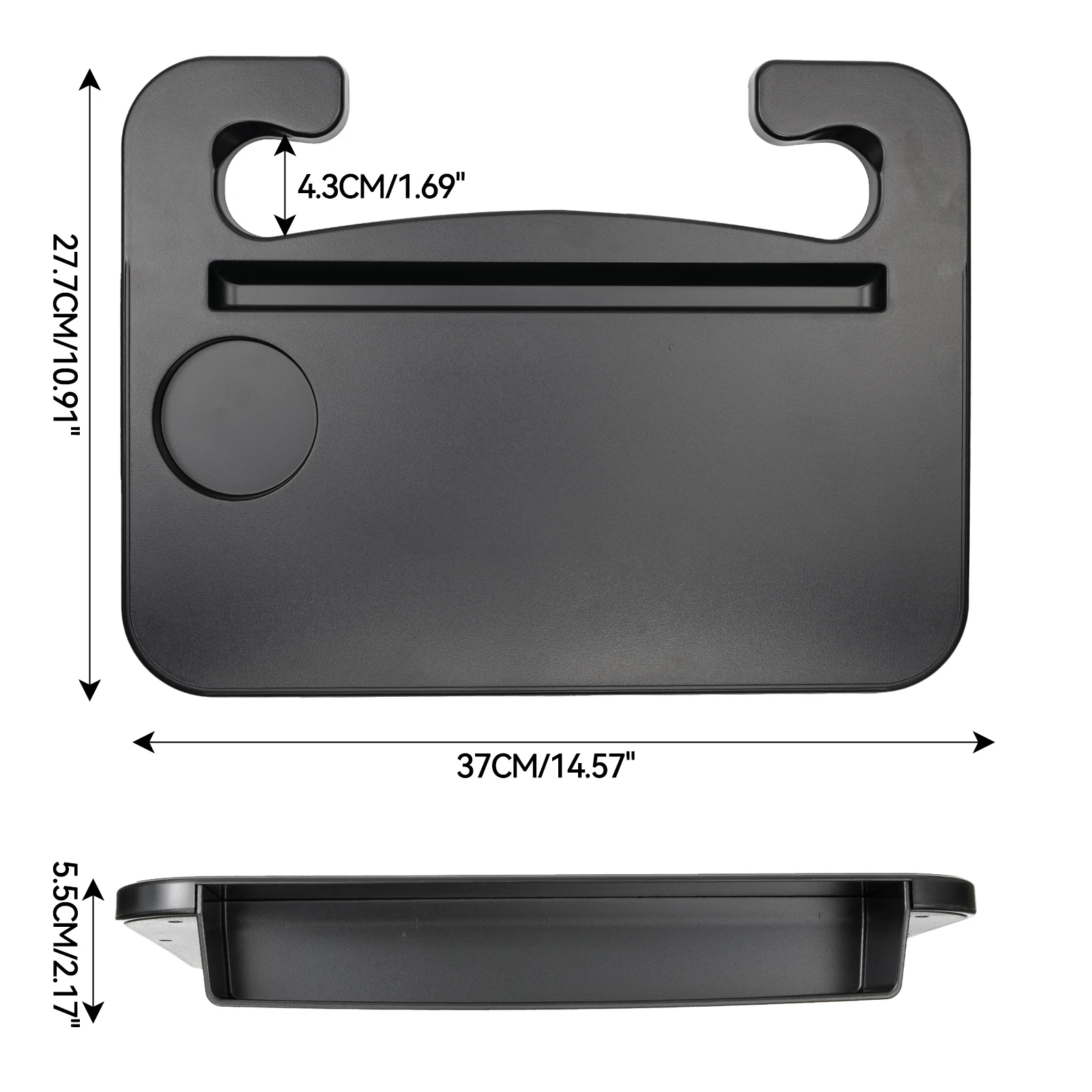 Multifunctional Car Steering Wheel Tray With Car Gap Organizer Work Computer Desk Drink Coffee Stand Food Laptop Holder Interior