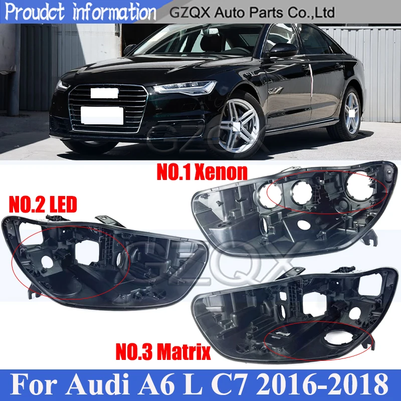 CAPQX Front Headlight Base Cover Head Light Back Lid For Audi A6 C7 2016-2018 Head Lamp Back House Headlamp Rear Shell