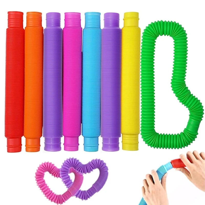 Novelty Pop Tubes Kids Stretch Pipe Fidget Sensory Toys Stress Relief Gifts For Anxiety Antiestres Juguete Ansiedad