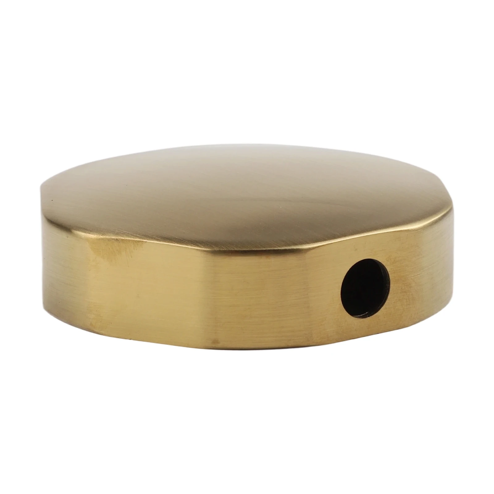 Brass Bathtub Rotating Knob with Brushed Gold Finish for Precise Bath Overflow Prevention and Water Flow Control