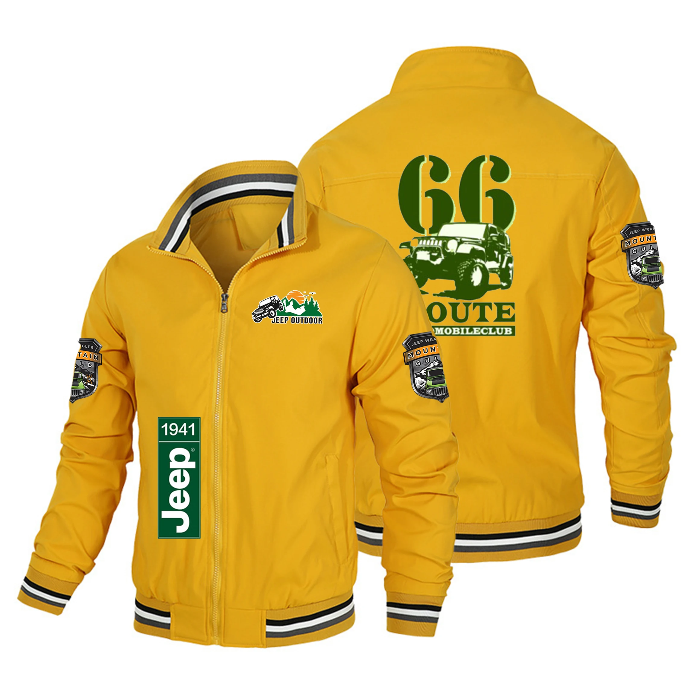 

Cross-border spring/summer new style pilot print jacket, cardigan with zipper baseball-style coat, high-end customized jeep