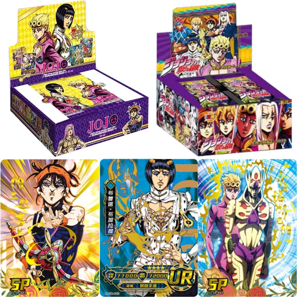 

JOJO's Bizarre Adventure Card Golden Wind Collectible Card Rare Gold Stamping SSP Card Children's Gift