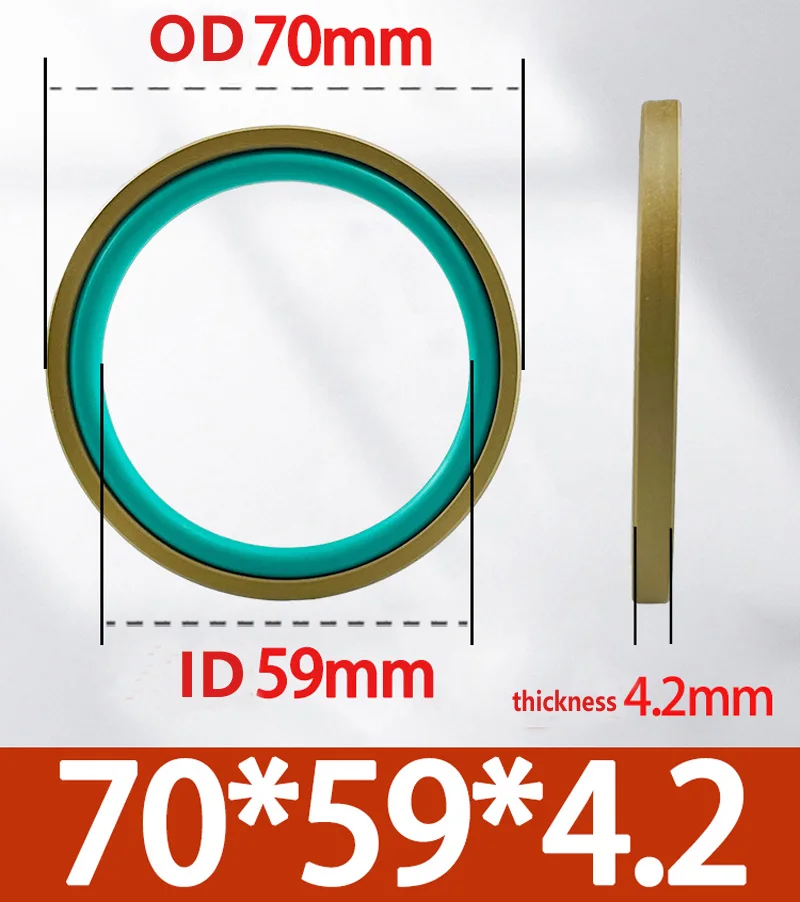 1PCS High Temperature STD Reciprocating Shaft Rotary Ring Hydraulic Cylinder Oil Seal O-ring Bidirectional Piston Sealing Ring