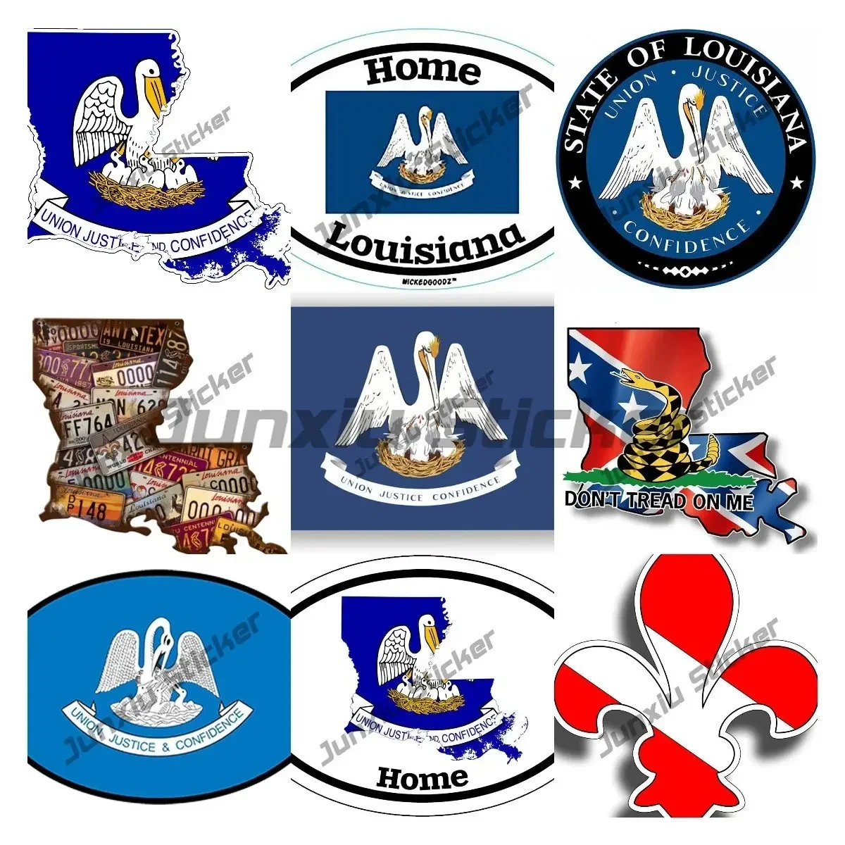 

Louisiana Vinyl Decal State Flag Bumper Sticker Perfect for Bumper Laptops Tumblers Windows Cars Trucks Walls Decal Accessories