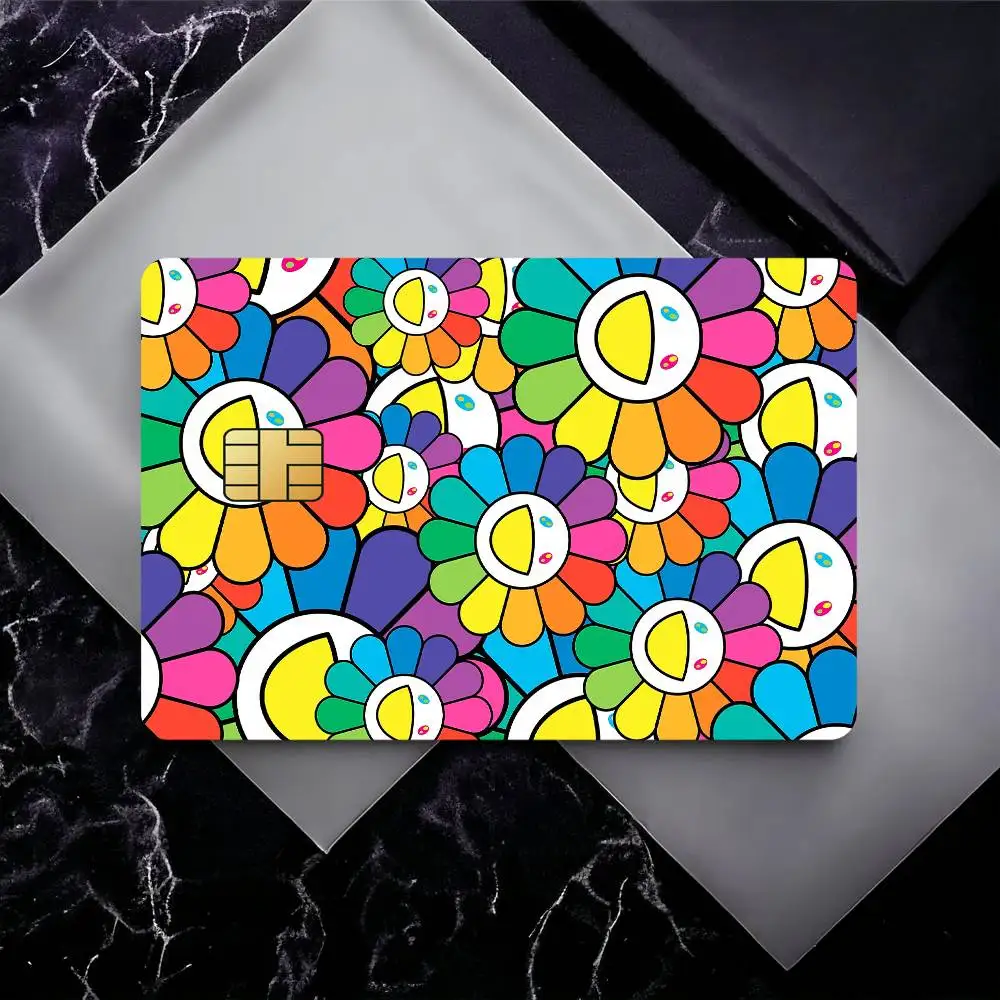 T-Takashi Art  M-Murakami Credit Card Skin Stickers for Bank Card Bus Metro Card Sticker Waterproof Gift