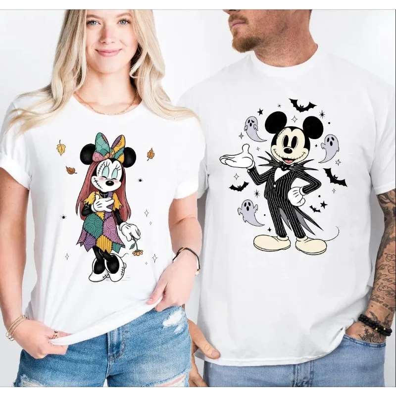 

Mickey and Minnie, Jack and Sally Shirts, Cute Disney Halloween Couple T-shirts, Terrifying Disney Family Sweatshirts