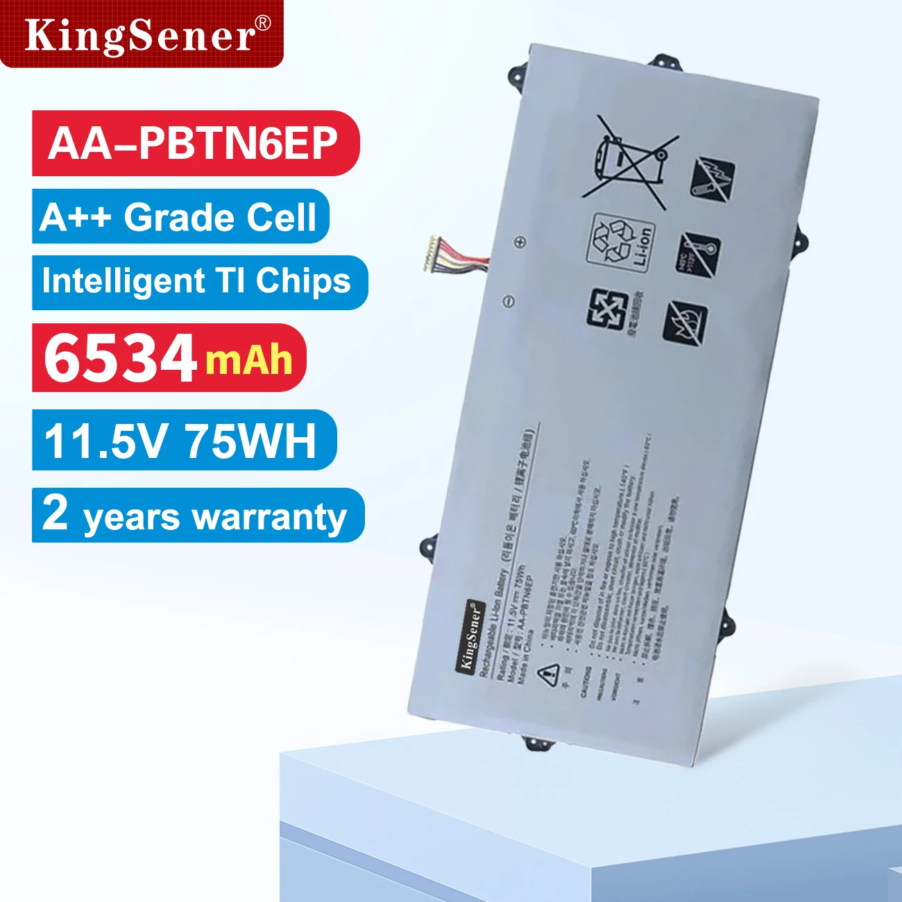 

KingSener AA-PBTN6EP Laptop Battery For Samsung 900X5T-X01 900X5T-X02 900X5T-X05 900X5T-X78L Notebook 9 2018 NP900X5T Series