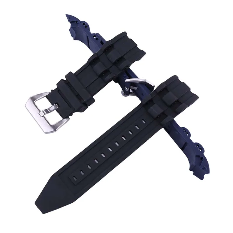 26mm Rubber watch strap accessories pin buckle compatible for Invicta Pro Sport Diver silicone sports wristband men Watch strap