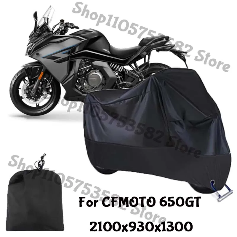 Motorcycle Full Covers For CFMOTO 650GT Car Outdoors Sun Protection Dust No Ear Thickened Oxford Clothcover Accessories