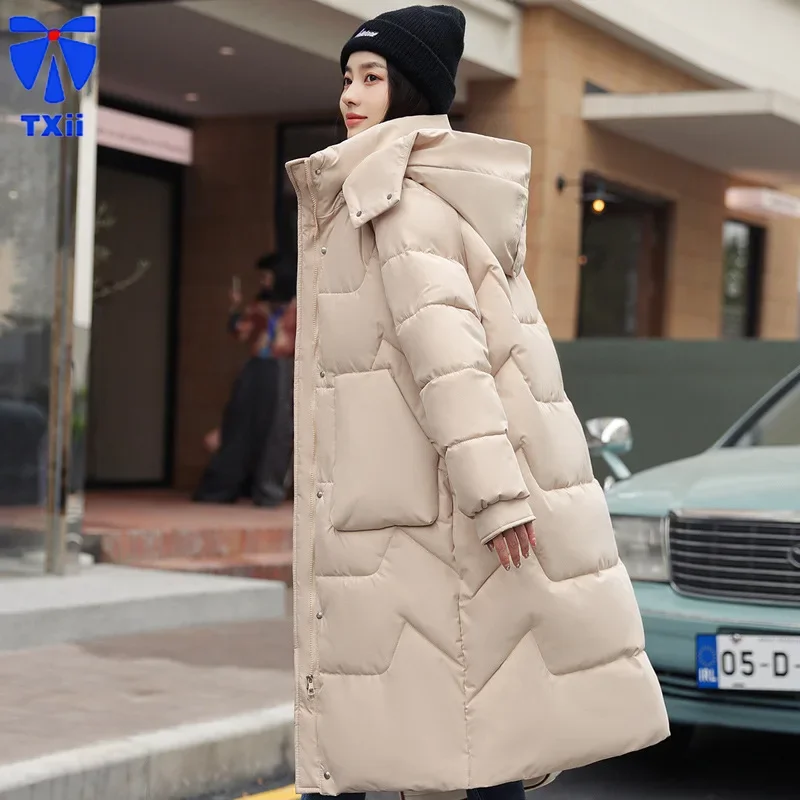 

Women's Korean-style Loose 2024 Winter New Over-the-knee Long Thick Warm Cotton Jacket Elegant Cotton Jacket Trend