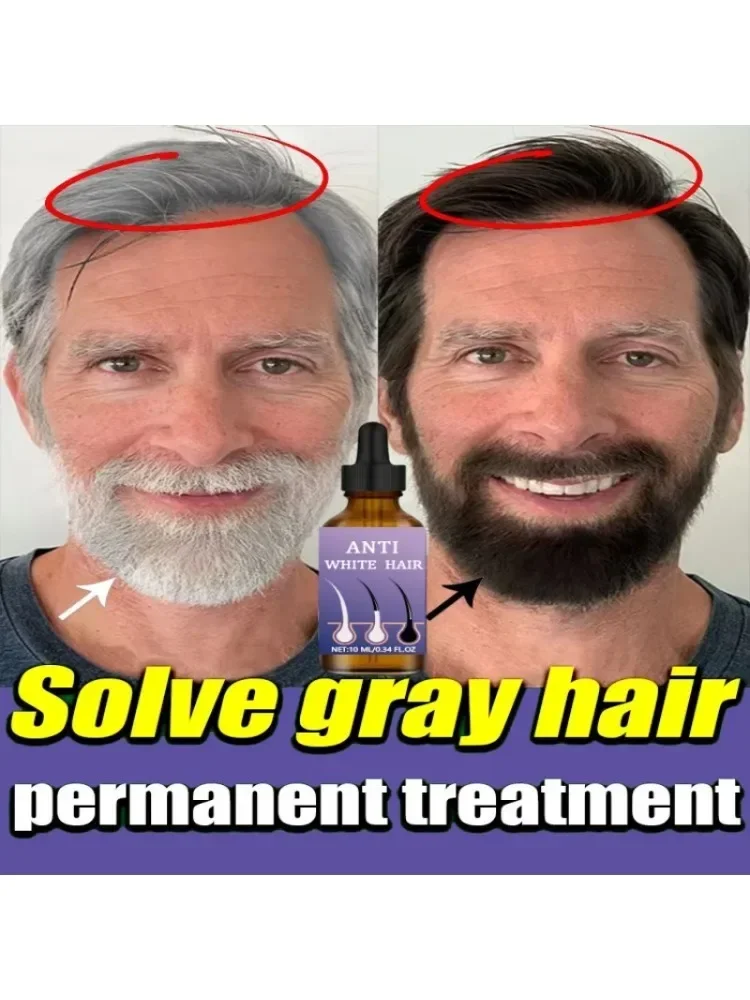 Sérum anti-gris naturel-Réparateur cheveux blancs et assombrissants | Soin nourrissant Remède