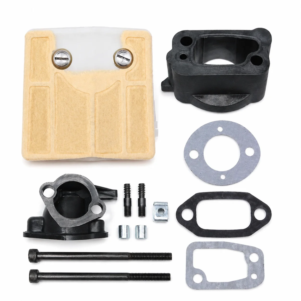 Intake Manifold Air Filter Adaptor Kit with Bolts Gasket For Husqvarna 61 66 266 Chainsaw Replacement Parts 501807101 501807000