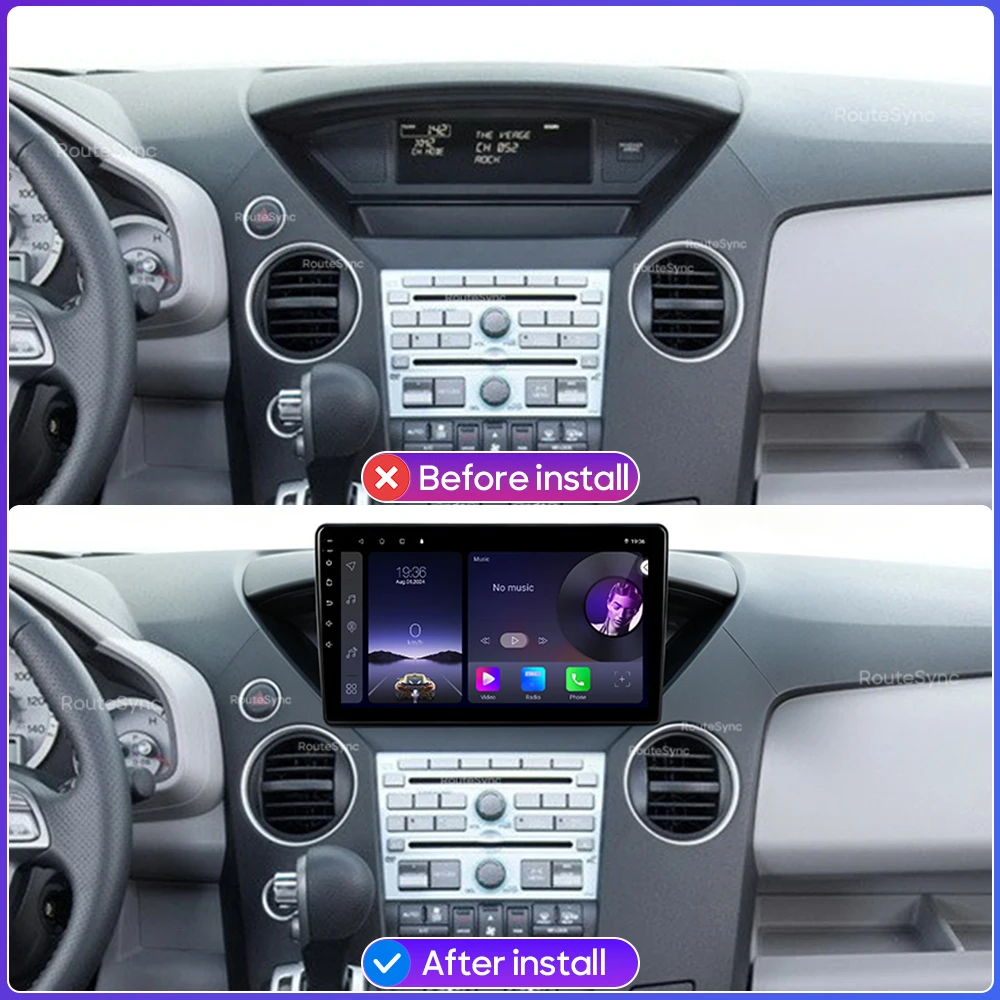 Car Multimedia Player Android 16 For Honda Pilot 2008 - 2015 Wireless CarPlay GPS Android Auto Wifi Stereo 2Din 4G FM Autoradio