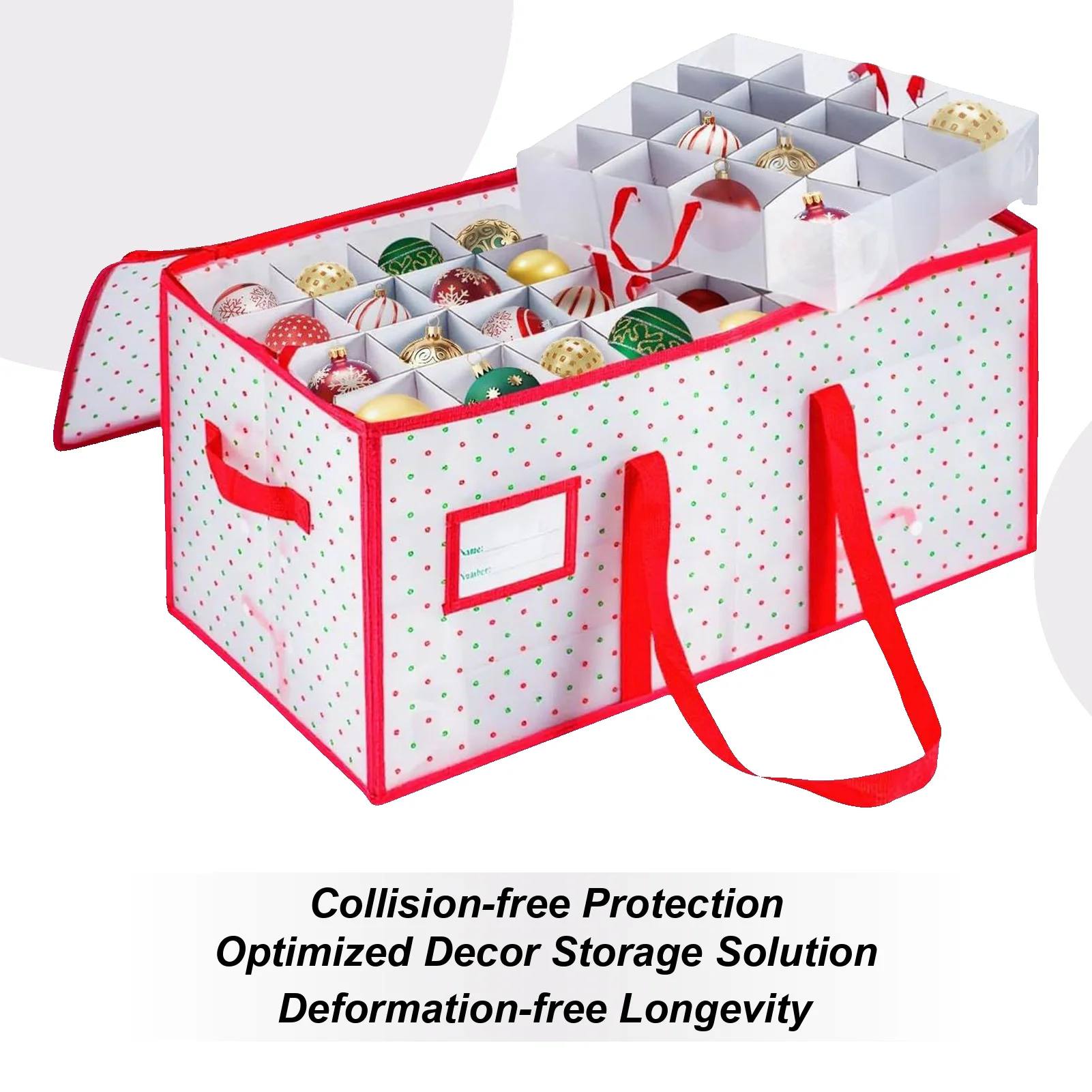 

Хранение рождественских украшений, 8 ярусных, 128 отделений, сезонная корзина для украшений, разделители для рождественских шаров, держатель для праздничного праздника