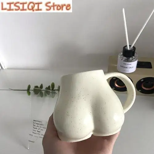 New Creative Ceramic Mug Milk Taste Butt Body Shape Nude Lovely Cup Handle Design Desktop Storage Home Decoration Coffee Cups