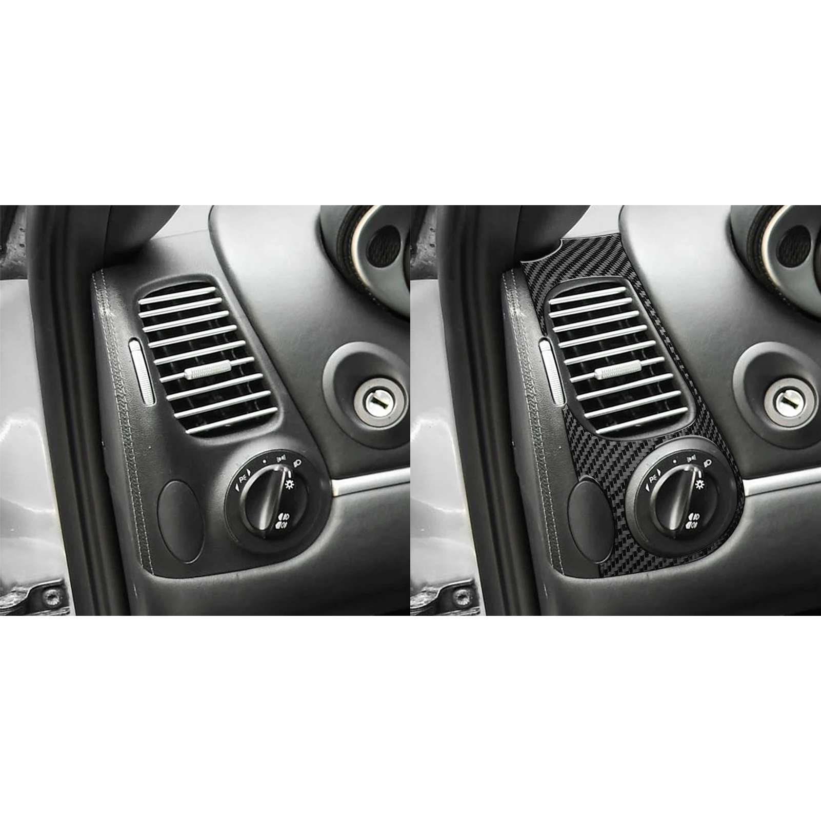 Car Accessories Carbon Fiber Dashboard Air Vent Console Ashtray Panel Cover Trim Interior Sticker For Porsche 911 996 1998—2004