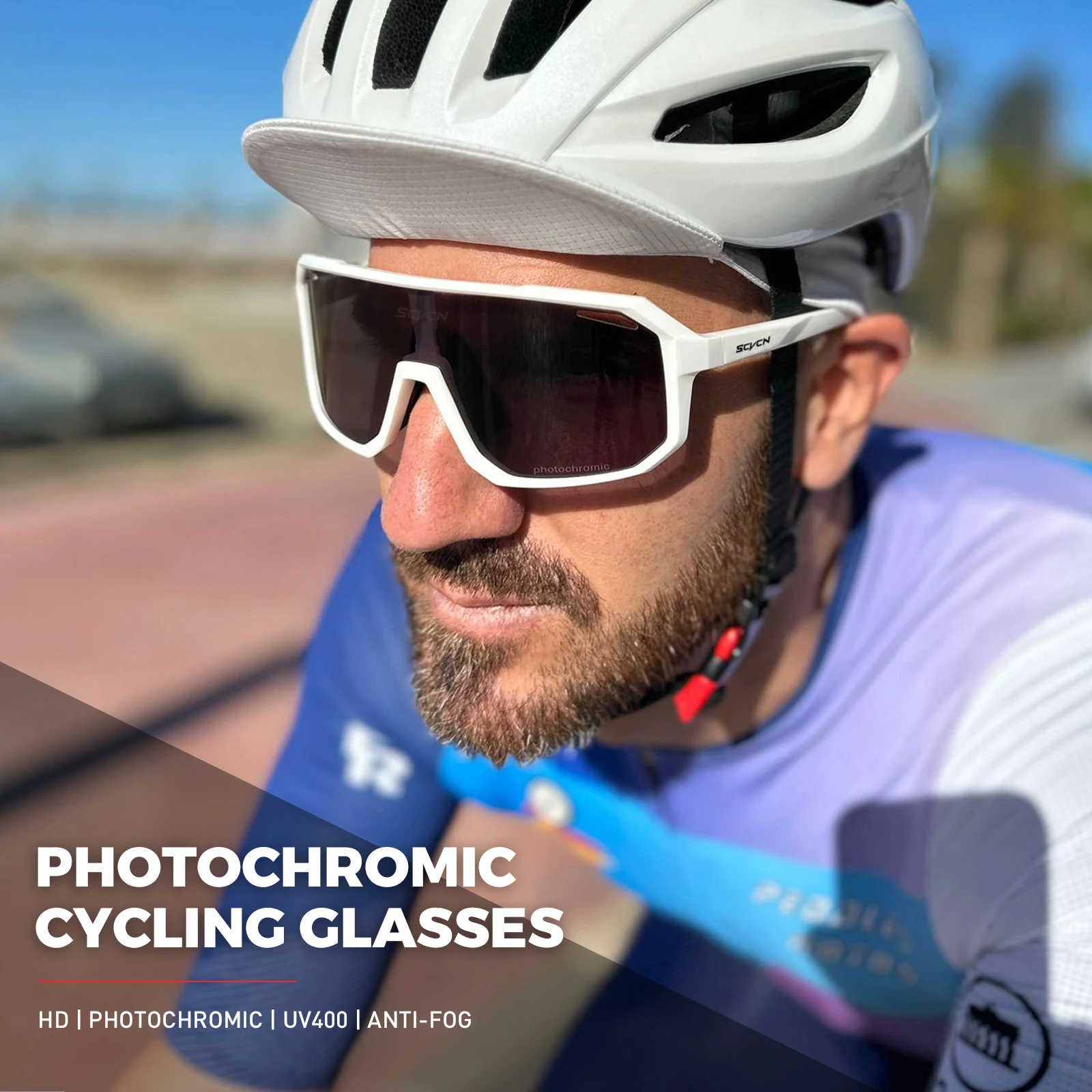 SCVCN Hot Sunglasses Cycling Glasses Photochromic Sports for Men Mountain Bike Road Bicycle Eyewear UV400 Women Cycling Goggles