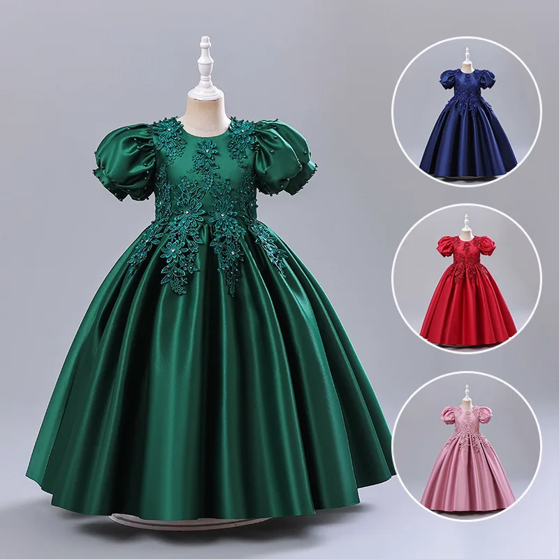 

New Arrival Kids Dress Birthday Party Princess Short Sleeved Girls' Evening Dress Children's Performance Dress