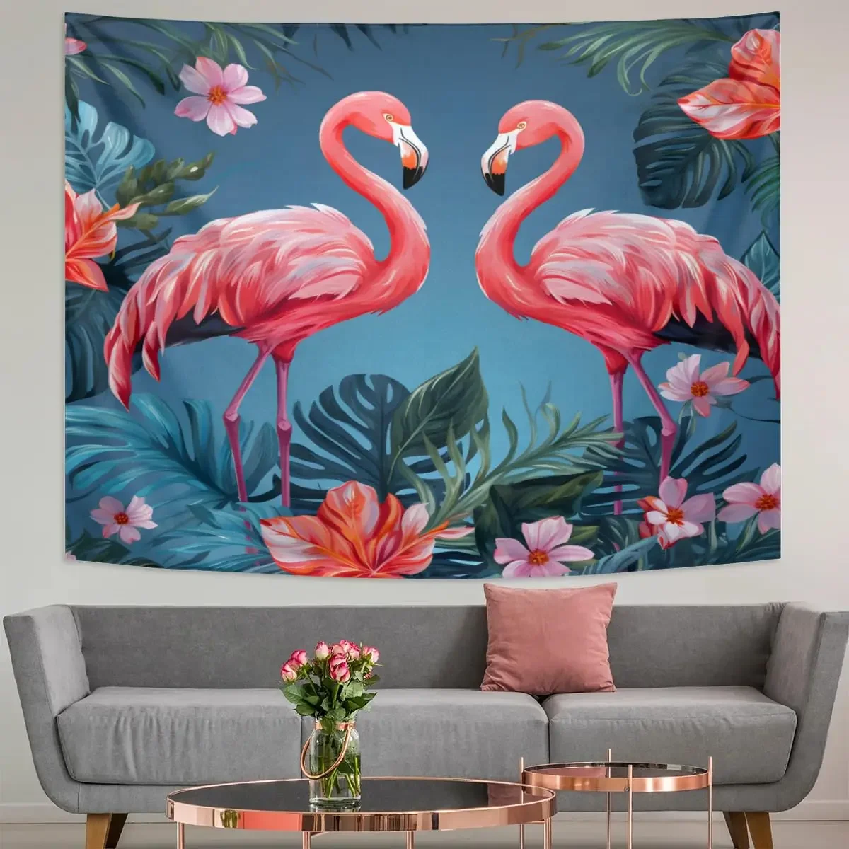 Tropical Flamingo Tapestry Wall Hanging Funny Animal Wildlife Tapestry for Bedroom Living Room College Dorm Home Decor