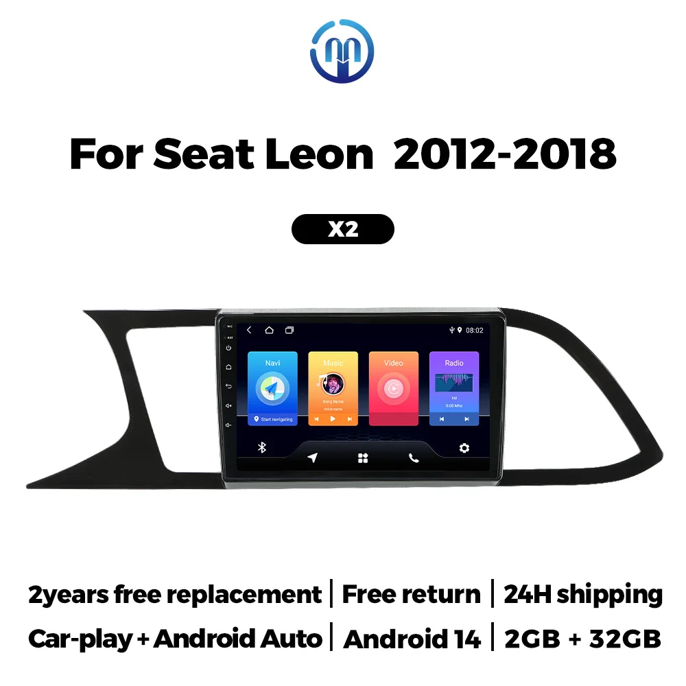 

Автомагнитола Android 2DIN для Seat Leon 3 MK3 5F 2012-2018 с Carplay, GPS-навигацией, мультимедийным видеоплеером, IPS-экраном, Wi-Fi