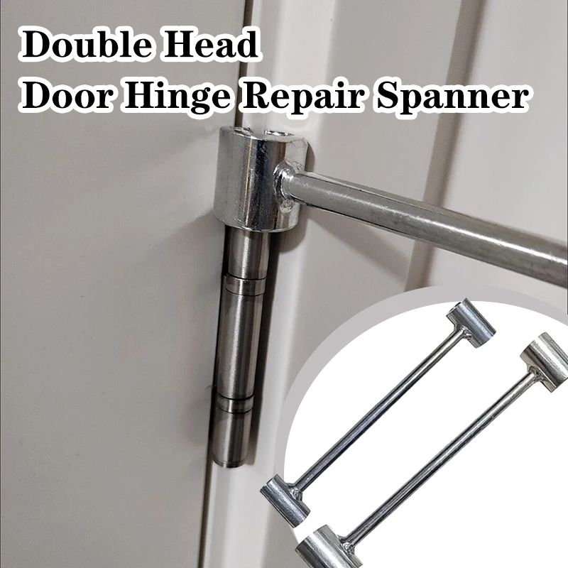 

Double Head Door Hinge Repair Spanner Hinge Gaps Repair Hand Tools Labor-Saving Wrenches For Home Spanners for Round Bolt
