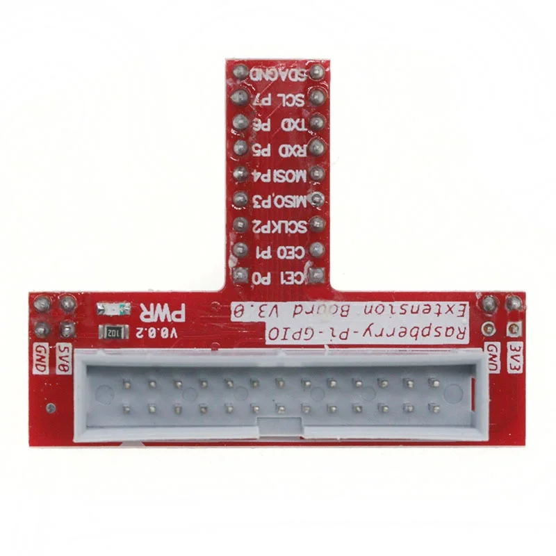 Raspberry PI GPIO adapter board for breadboard gold plugin version
