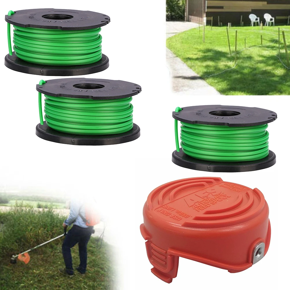 

3pcs Trimmer Spool Cover Wire Cap For Black& Decker A6482 GL7033 GL8033 GL9035 Lawn Mower Spool Cover