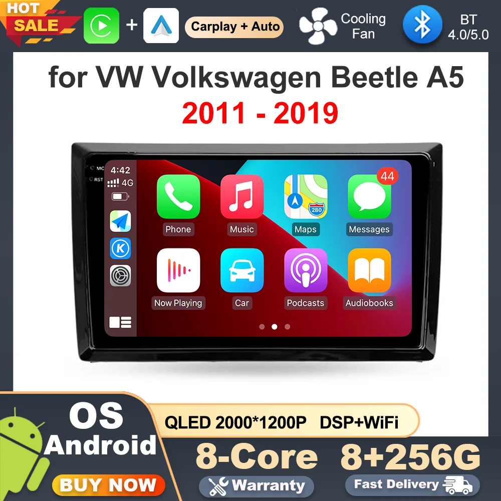 

9 inch for VW Volkswagen Beetle A5 2011 - 2019 Android OS Wireless Carplay Car Radio Audio Multimedia Player GPS Navi Auto Tools