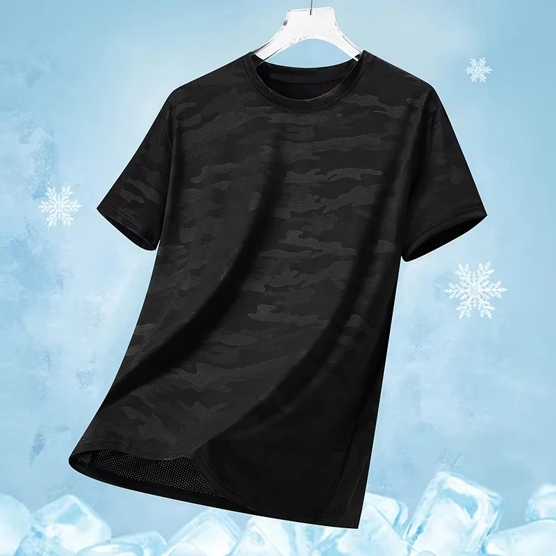 Functional Fabric Mosquito-Repellent Moisture-Wicking Cooling 2026 Summer New Arrival Mesh T-Shirt Mens Short-Sleeve Lightweight