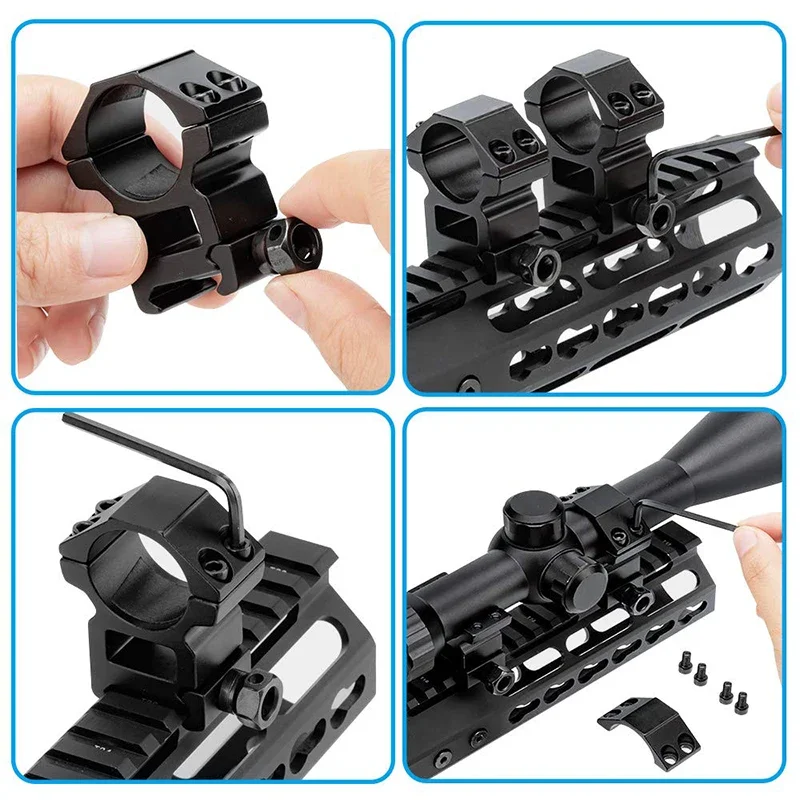 DISCOVERY 1pair 25.4Mmm/30mm/34mm Riflescope Mount Ring 11mm/20mm Dovetail Rail Low High Profile for Rifle Scope Hunting Mount