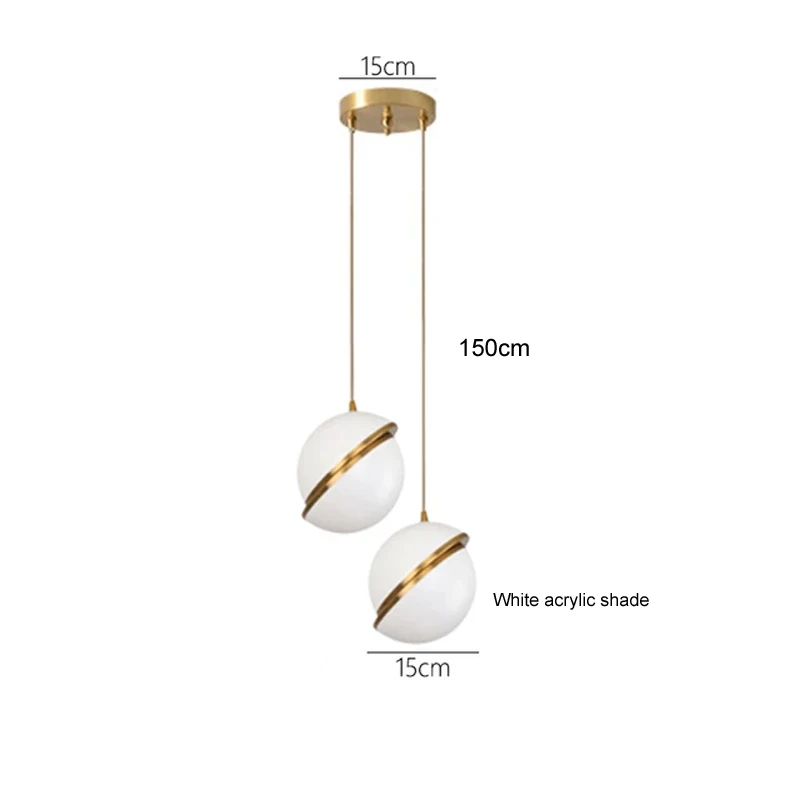 Nordic LED Modern Hangende Licht Witte Hanger Balverlichting Keuken Woonkamer Restaurant Slaapkamer Gouden Hangende schemerlapen voor woonkamer slaapkamer verlichting lampa sufitowe plafondplaat