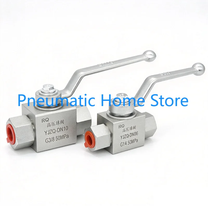 High Pressure Ball Valve YJZQ-KHB G1/4 G3/8 G1/2 G3/4 Internal Thread Hydraulic Switch Valve Made of Carbon Steel 31.5MPa 50MPA